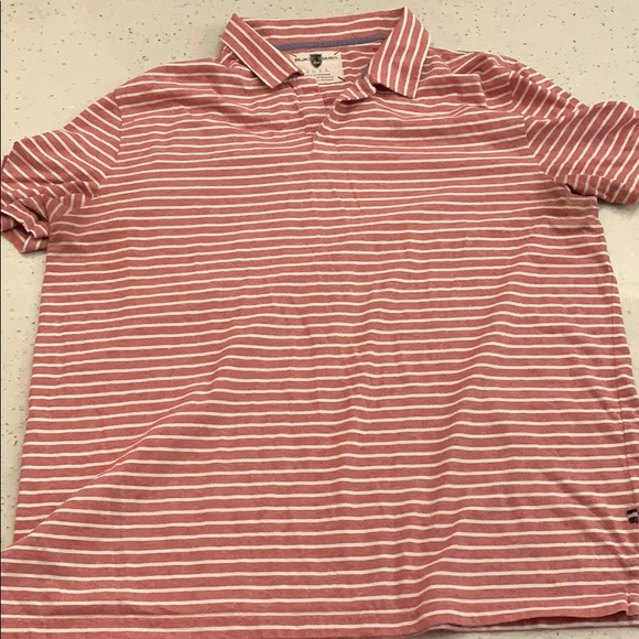 Black brown 1826 polo fade red with white stripes - Picture 1 of 3